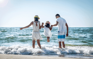 Picture of a family enjoying Christmas in Naples Florida.