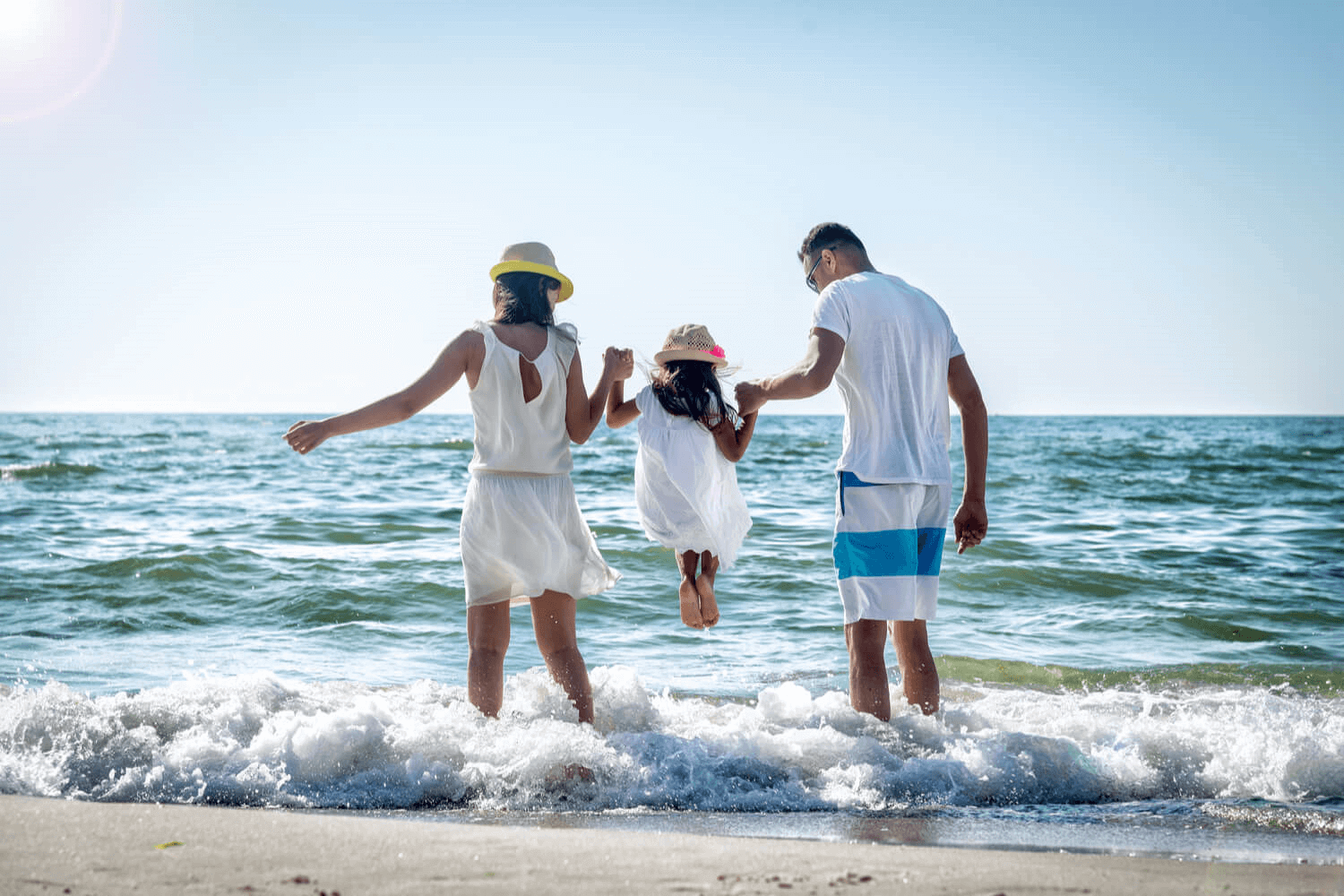 Picture of a family enjoying Christmas in Naples Florida.