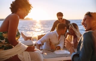 Picture of people enjoying a Naples Florida boat tour.