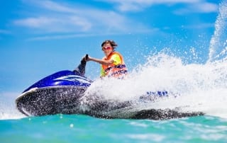 A photo of a man on a jet ski rental in Naples FL.