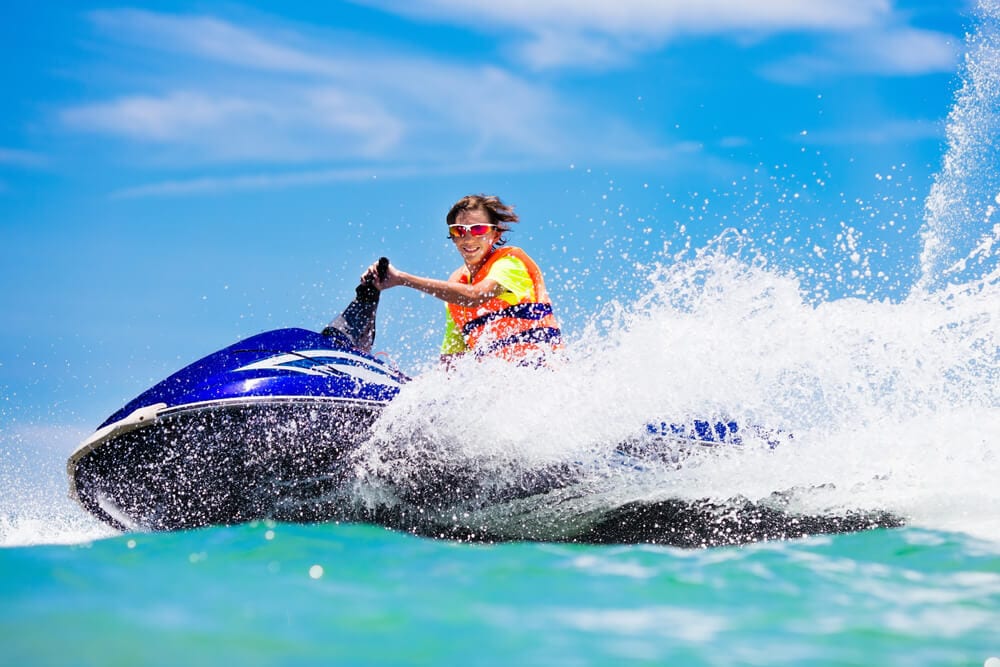 A photo of a man on a jet ski rental in Naples FL.