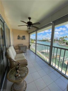 Enjoy ice cream on the balcony of your Naples, FL, vacation rental.