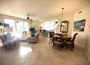 The view of the inside of a Naples, Florida, rental near top attractions.