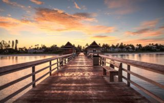 A pier to watch sunrise in Naples from.